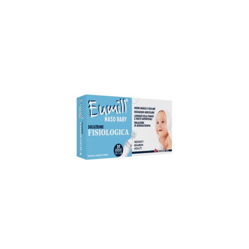 Eumill Baby Fisiologica - Soluzione per il Naso Monodose 5ml, Pacco da 20