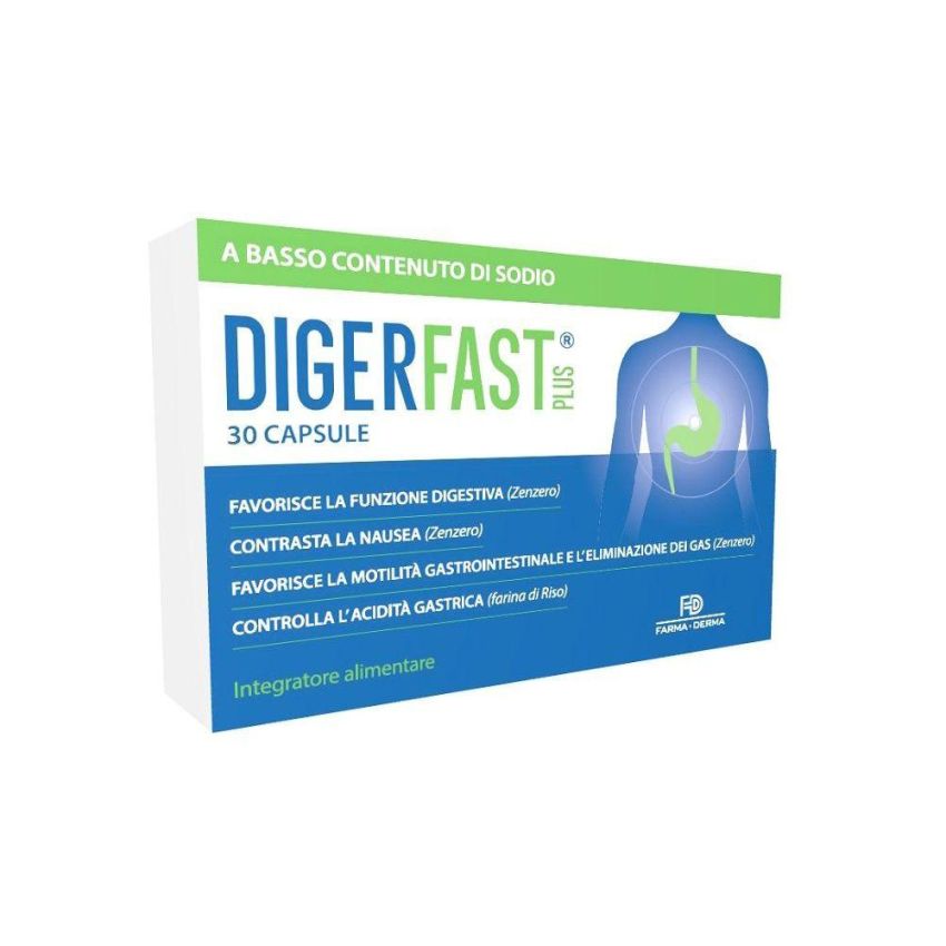 Diger-Fast Plus - Capsule Digestive, 30 Pezzi