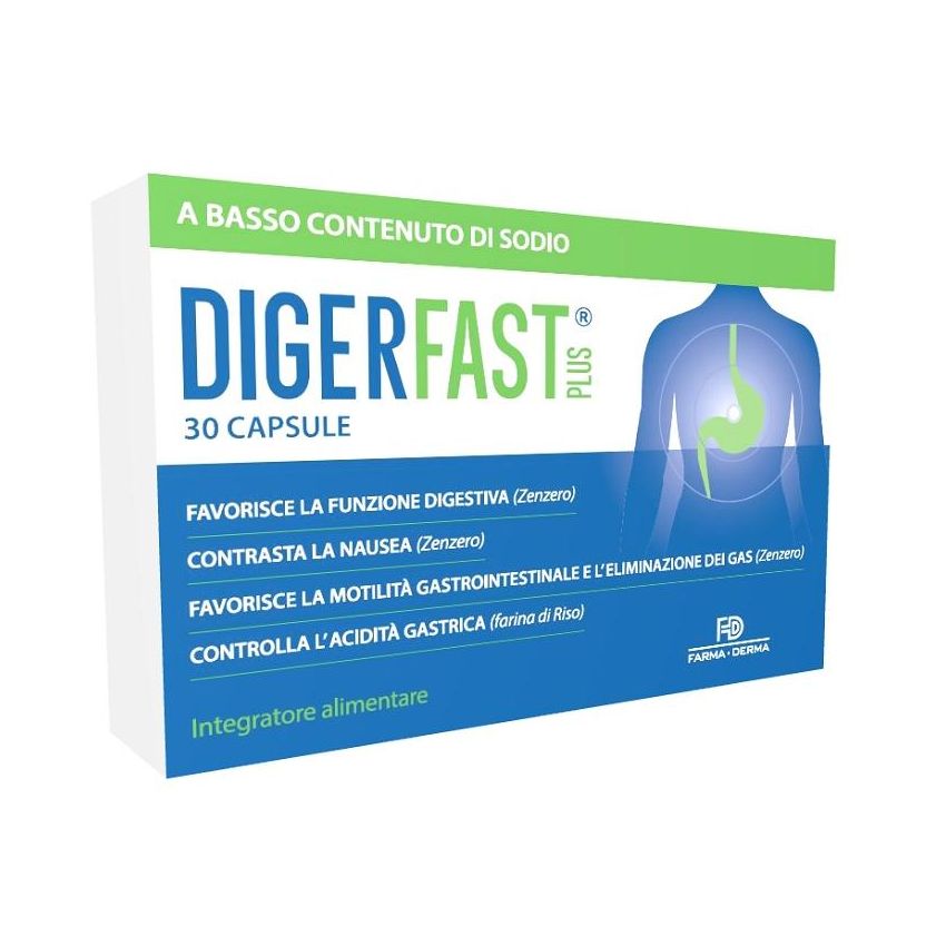 Diger-Fast Plus - Capsule Digestive, 30 Pezzi