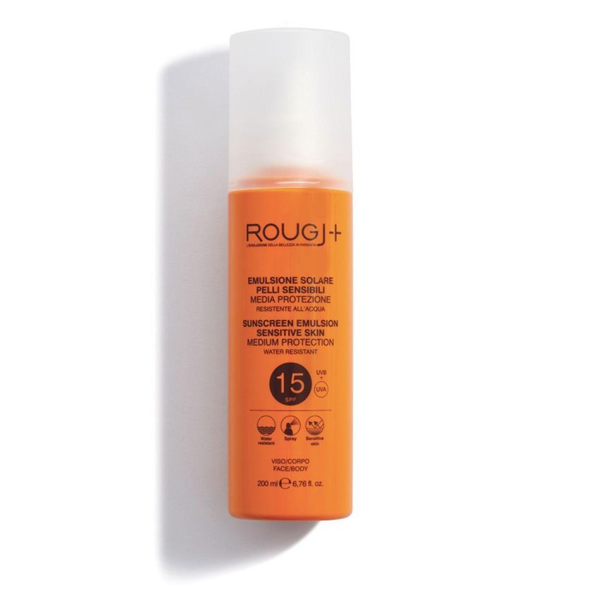 Emulsione Solare SPF15 Rougj per Pelli Sensibili - 200ml