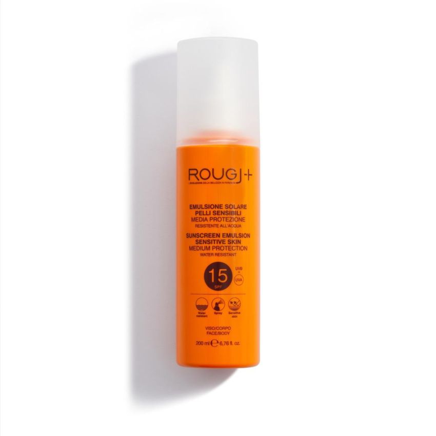 Emulsione Solare SPF15 Rougj per Pelli Sensibili - 200ml