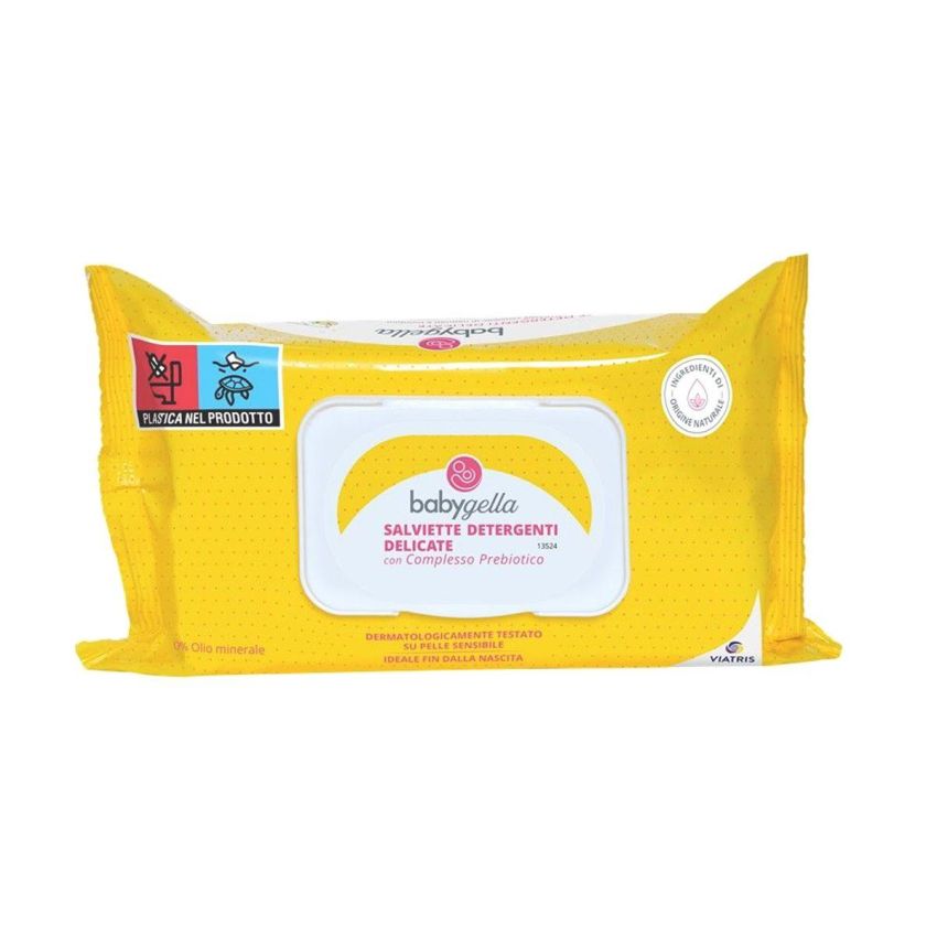 Babygella Prebiotic Complex Baby Wipes - Confezione da 72
