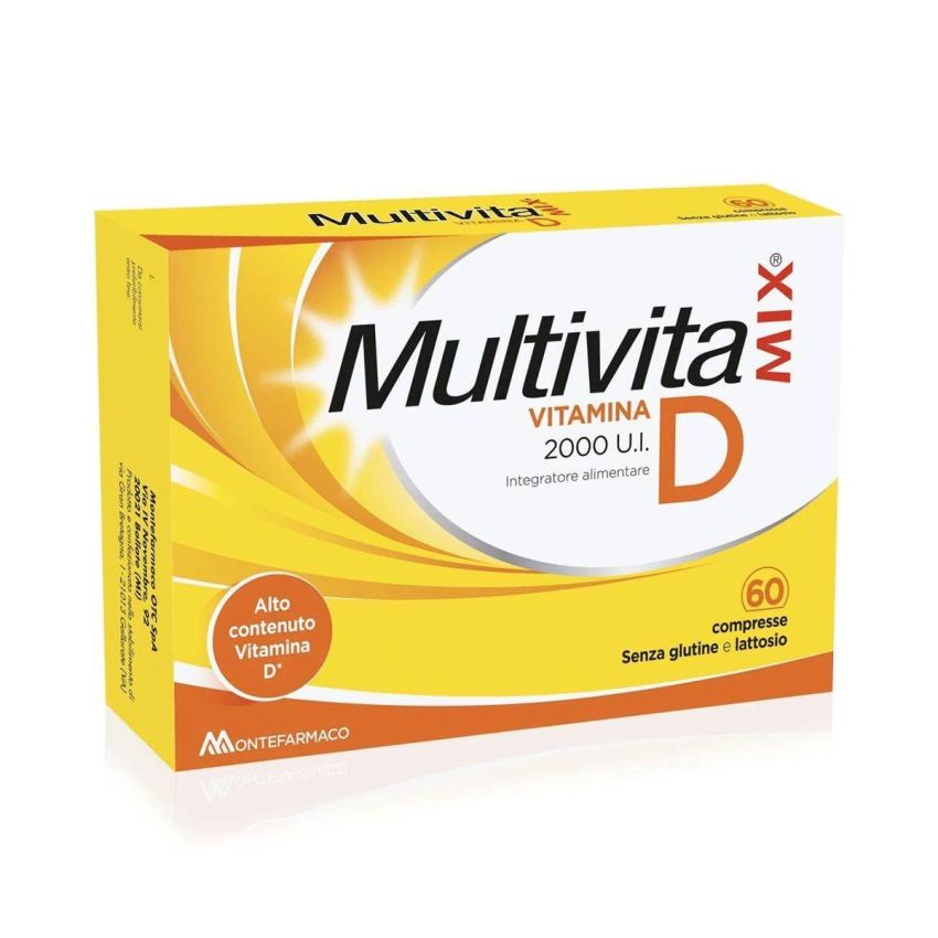 Multivitamix Vitamina D 2000 UI - Confezione da 60 Compresse per il Benessere Generale
