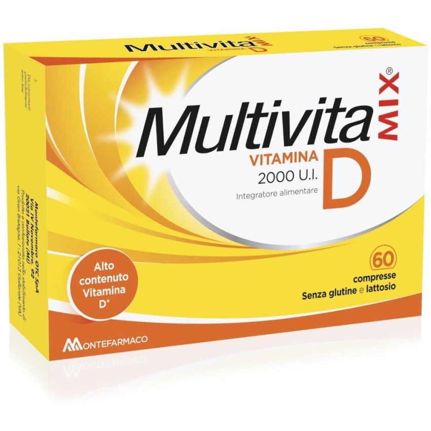 Multivitamix Vitamina D 2000 UI - Confezione da 60 Compresse per il Benessere Generale
