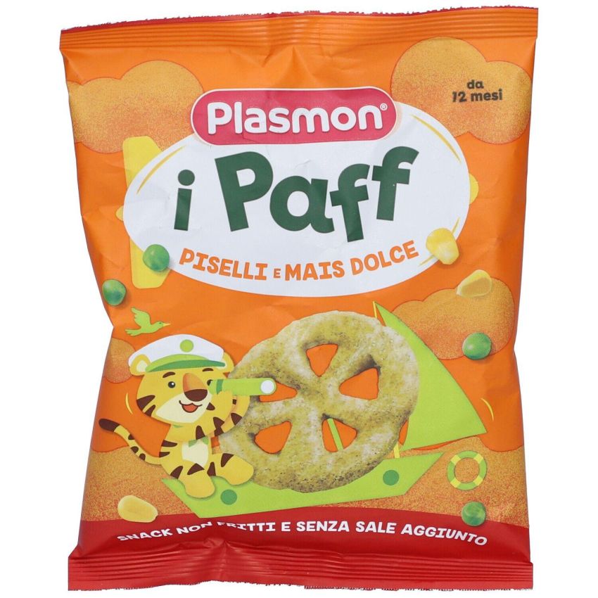Plasmon Paff Misto di Piselli e Mais per Bambini - 15g