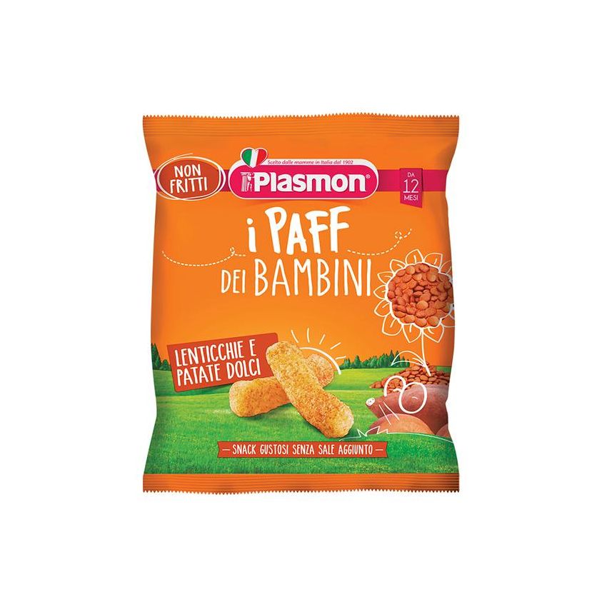 Plasmon Paff 15g: Pappa per Bambini a base di Lenticchie e Patate Dolci
