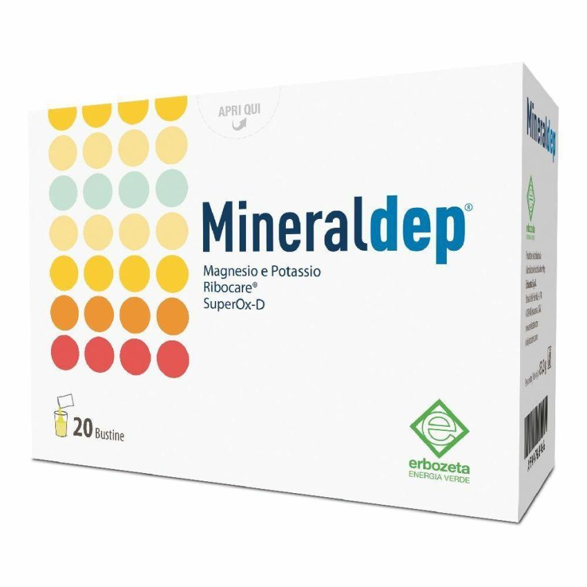 Mineraldep - Integratore di Sali Minerali, 20 Bustine