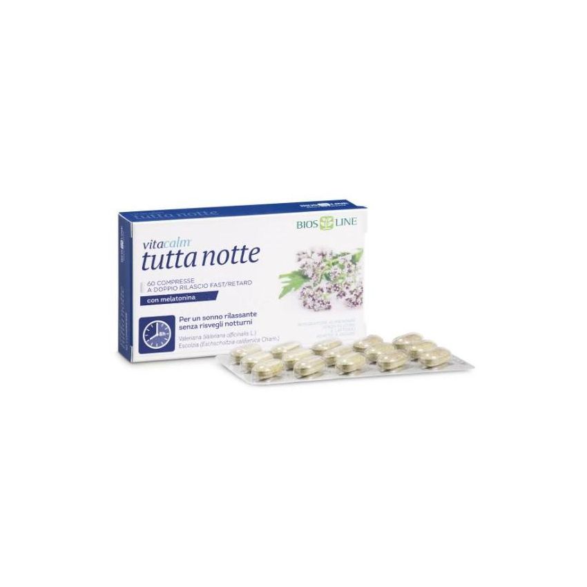 Bios Line Vita Calm - Melatonina a Rilascio Prolungato - 60 Compresse