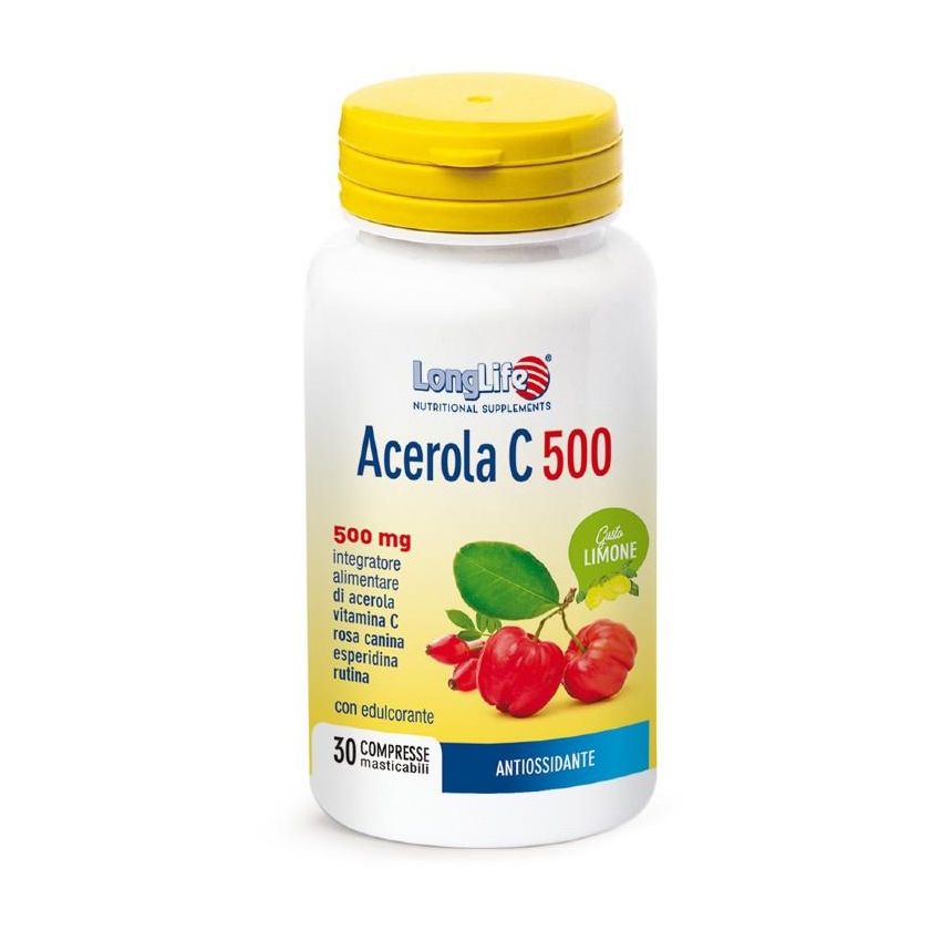Compresse di Vitamina C con Acerola e Limone Longlife - 30 pezzi
