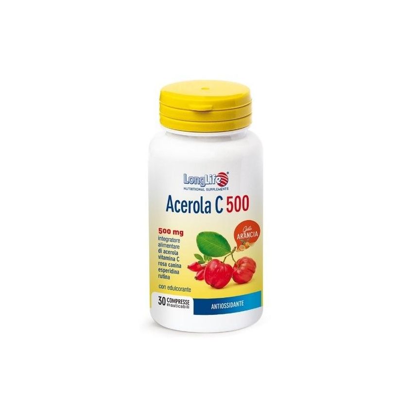 LongLife Acerola C500 Compresse a Base di Arancia - 30 compresse
