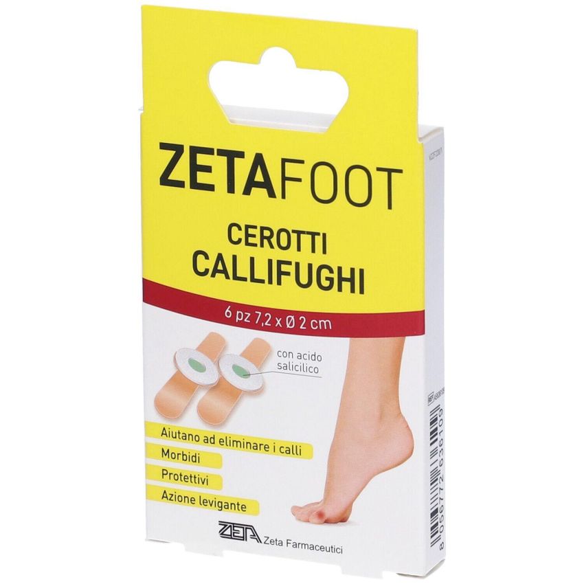 Zeta Foot - Cerotti Callifugi con Dischetto Centrale, Astuccio da 6 Pezzi