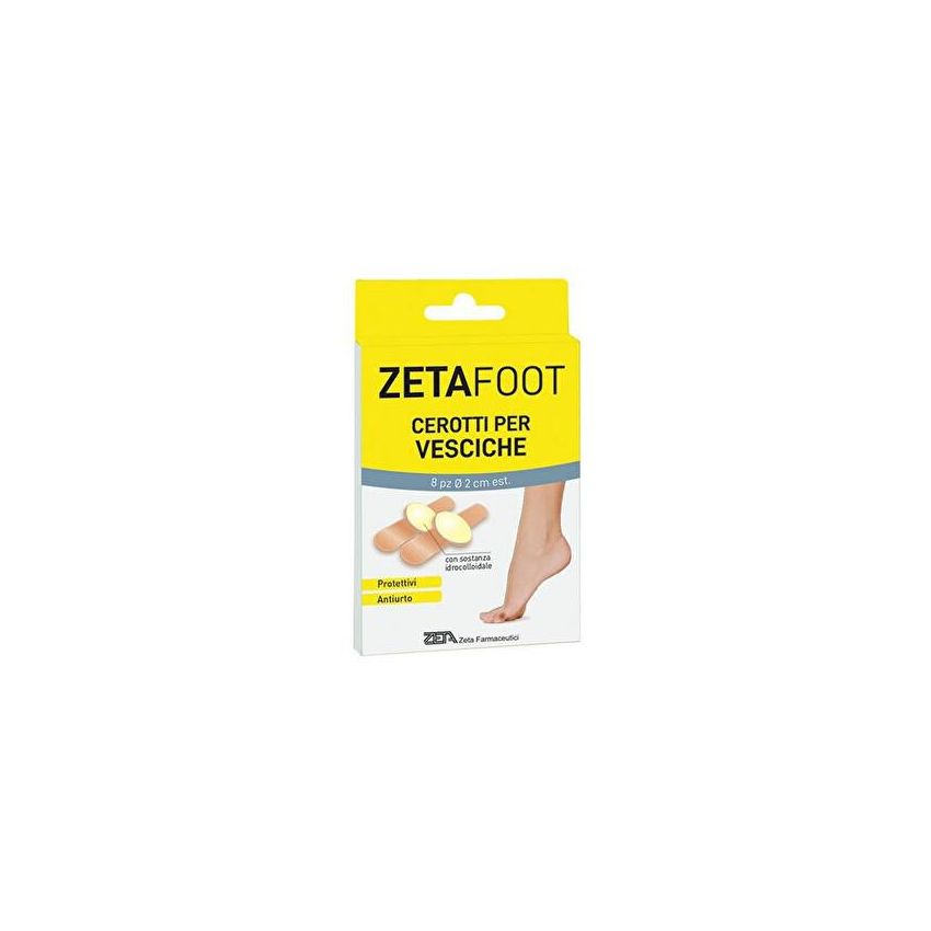 Zeta Foot - Cerotto Idrocolloidale Anti-Vesciche, 8 Pezzi
