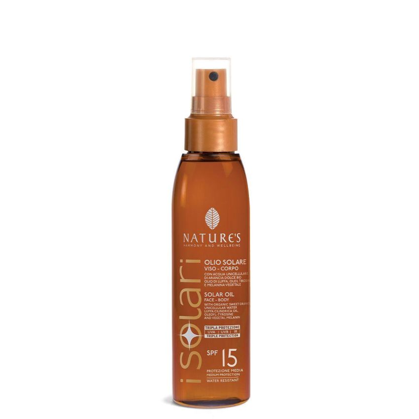 Olio Solare Naturale per Viso/Corpo SPF15 di Nature's Solari, 150ml