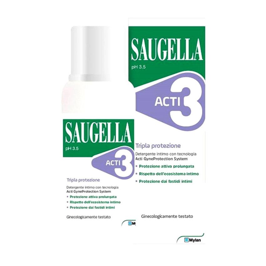 Saugella Acti3 Detergente Intimo con Tripla Protezione - 500ml