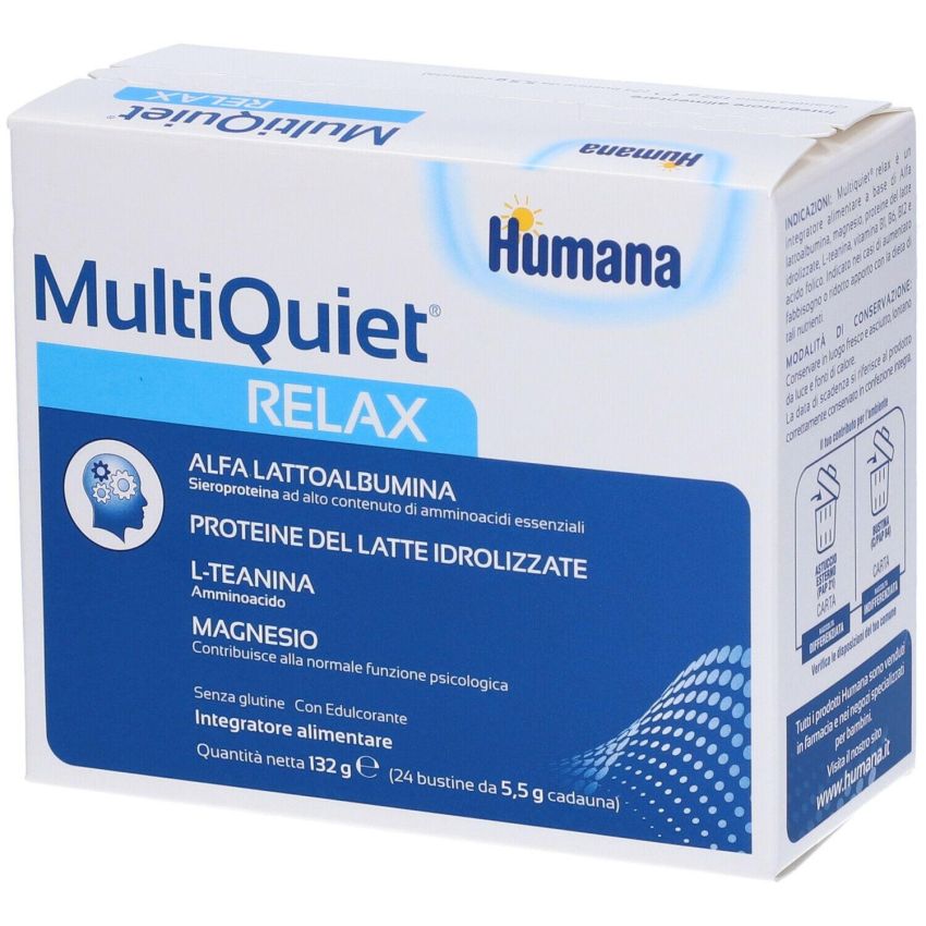 Humana MultiQuiet Relax, 24 Bustine - Integratore Alimentare Rilassante