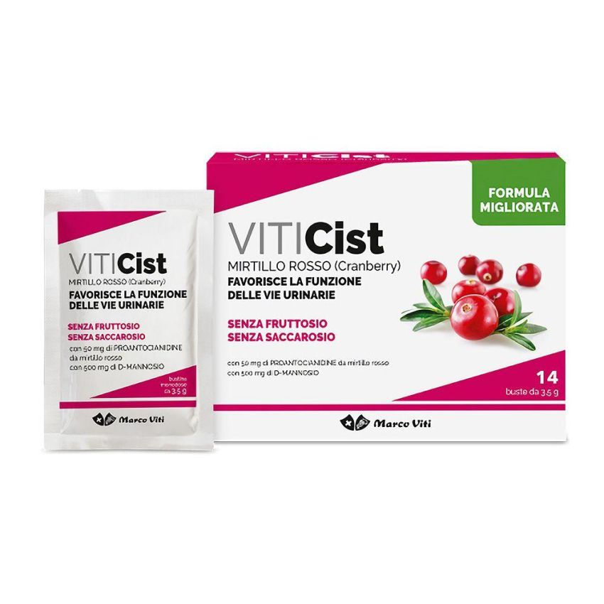Viti Cist Mirtillo Rosso - Bustine Senza Fruttosio - Confezione da 14