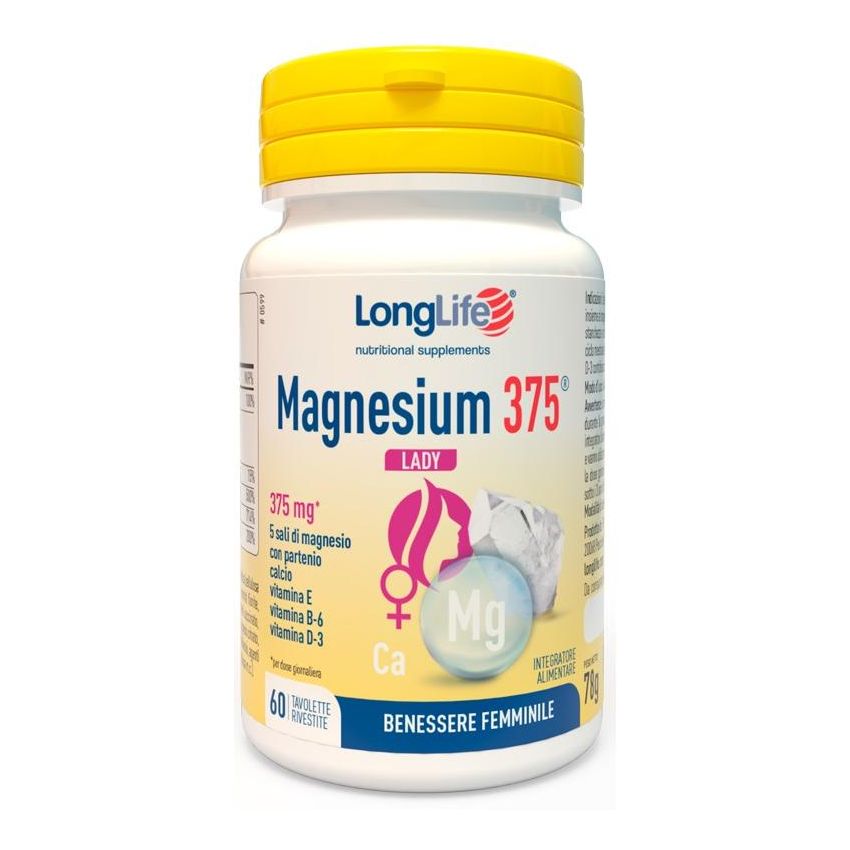 LongLife Magnesium 375 per Donne - 60 Tavolette