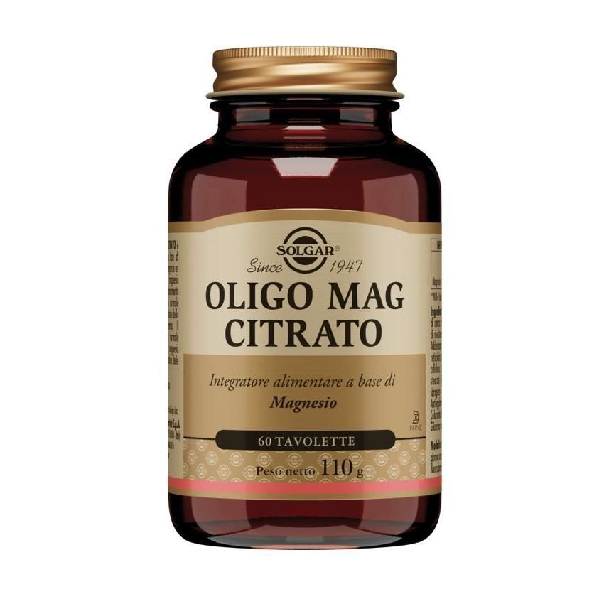 Solgar Magnesio Citrato - Integratore Alimentare in 60 Tavolette