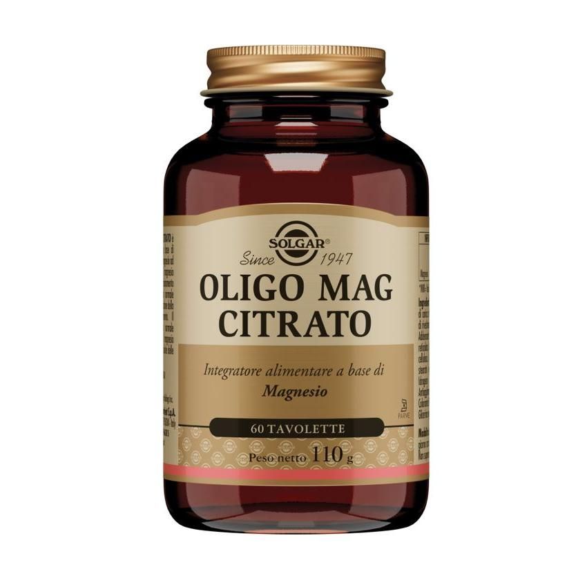 Solgar Magnesio Citrato - Integratore Alimentare in 60 Tavolette