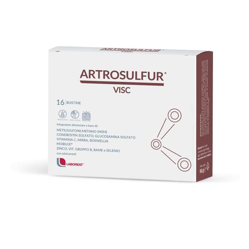 Artrosulfur Visc - Integratore per Articolazioni, 16 Bustine da 6g