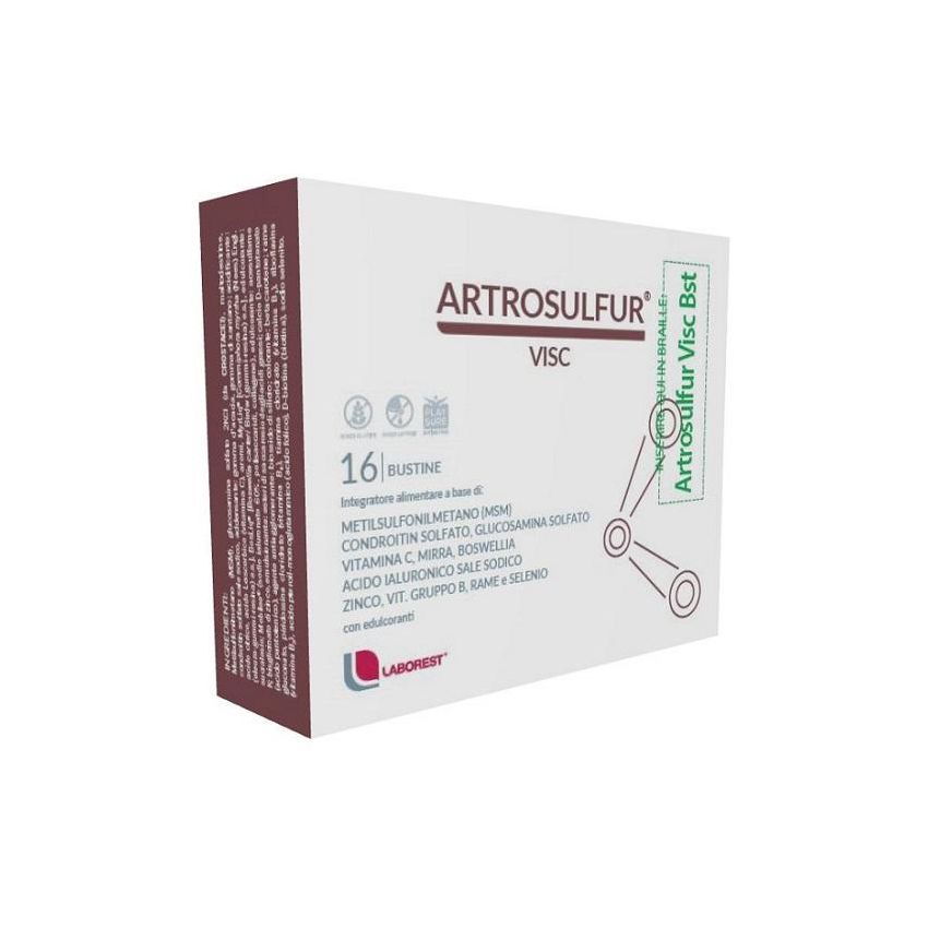 Artrosulfur Visc - Integratore per Articolazioni, 16 Bustine da 6g