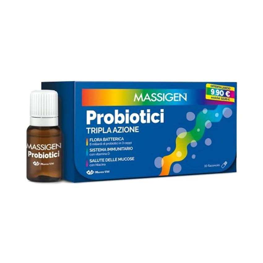 Massigen Probiotici - Pacchetto da 10 Flaconcini