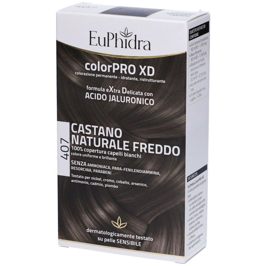 Euphidra ColorPro XD Kit Tintura Capelli 407 Castano Naturale Freddo