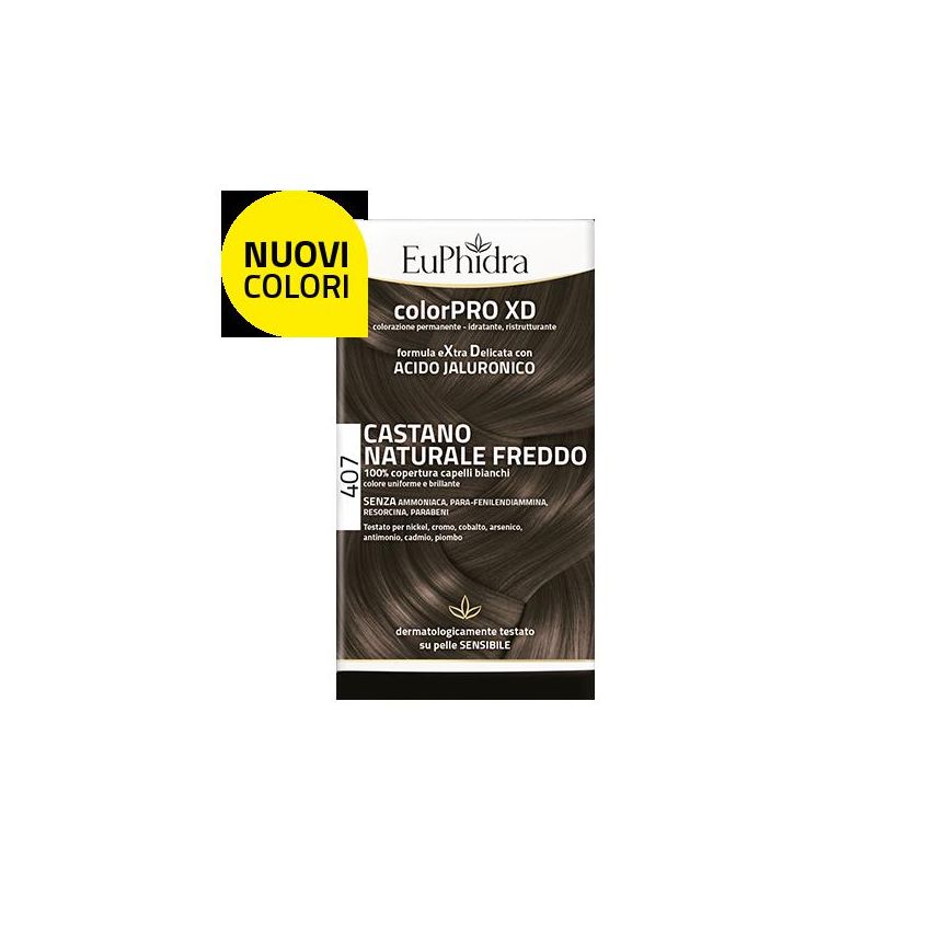 Euphidra ColorPro XD Kit Tintura Capelli 407 Castano Naturale Freddo