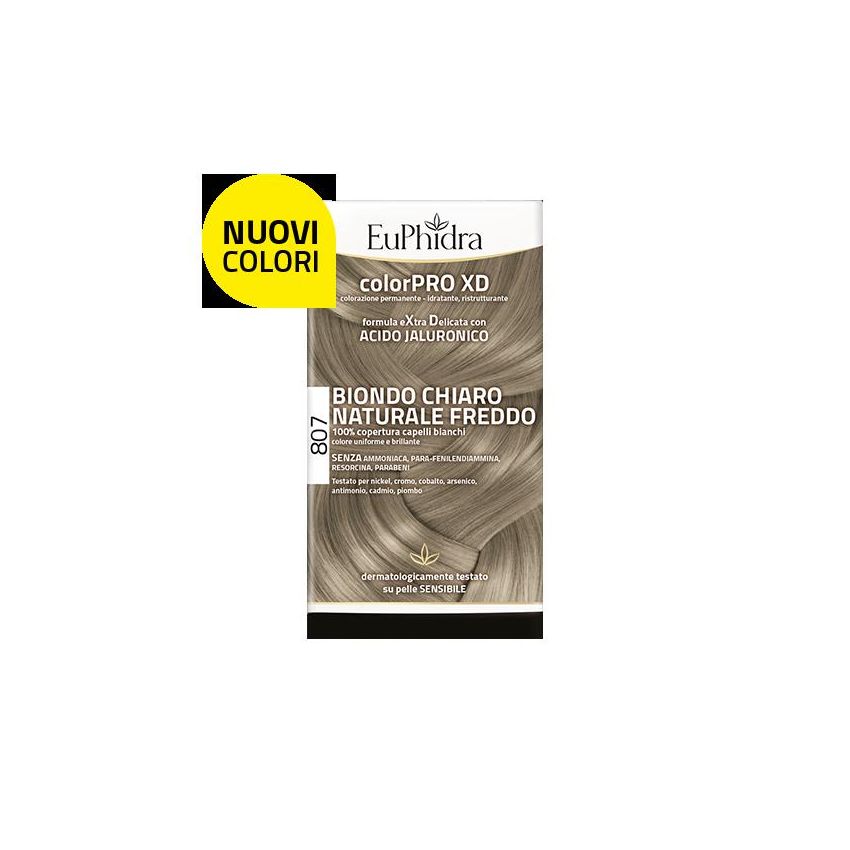 Euphidra ColorPro XD Kit Tinta Capelli Biondo Chiaro Naturale Freddo 807