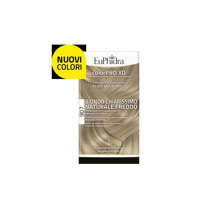 Euphidra ColorPro XD Kit Tintura Capelli 907 - Biondo Chiarissimo Naturale Freddo