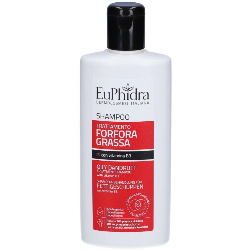 Euphidra Anti-Dandruff Shampoo per Capelli Grassi, 200ml