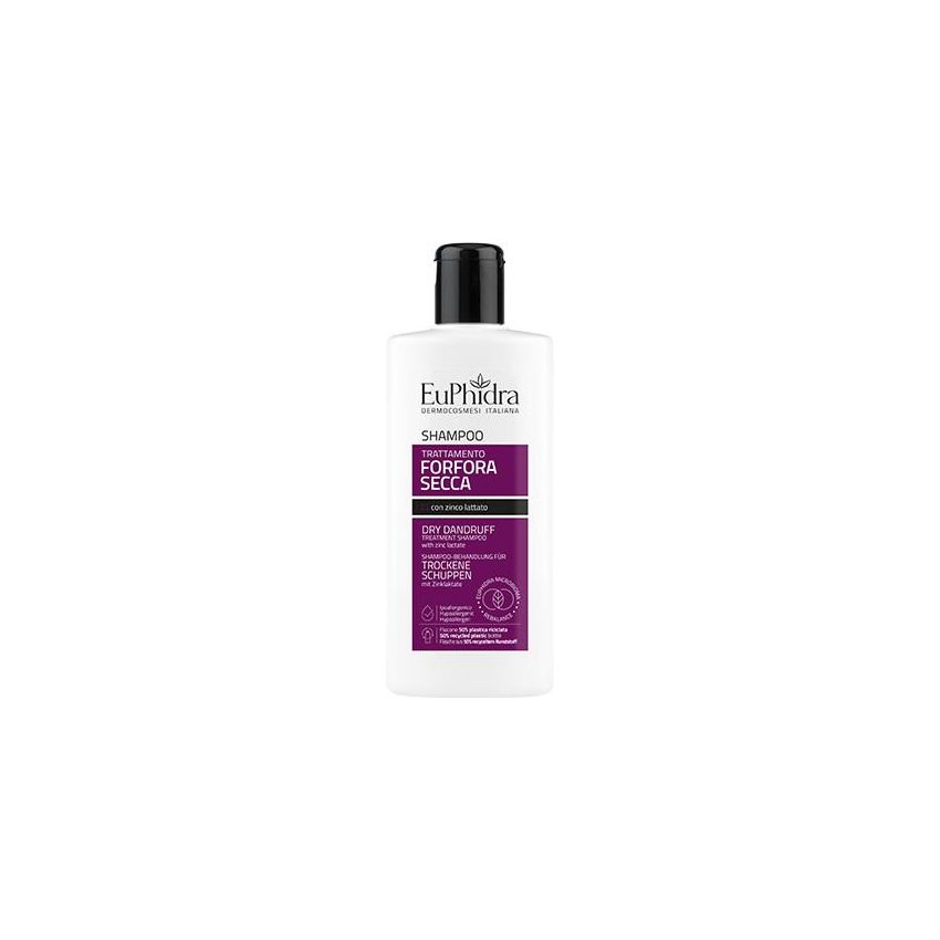 Euphidra Shampoo Anti-Forfora per Capelli Secchi, 200ml