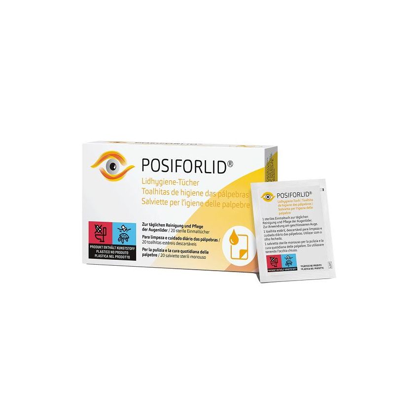 Posiforlid Salviette per Palpebre - Confezione da 20 Pezzi