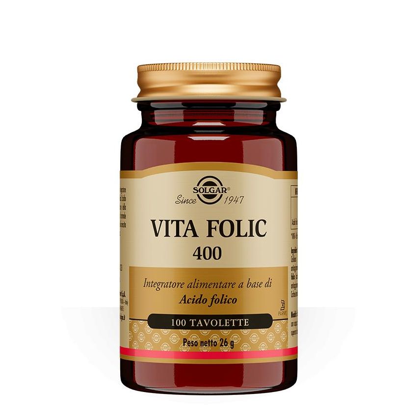 Solgar Vita Folic 400 - 100 Tavolette di Acido Folico