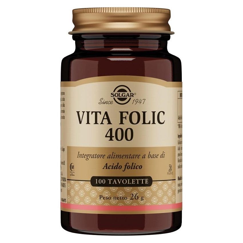 Solgar Vita Folic 400 - 100 Tavolette di Acido Folico