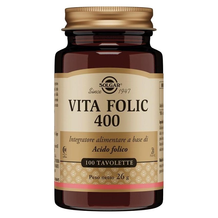 Solgar Vita Folic 400 - 100 Tavolette di Acido Folico