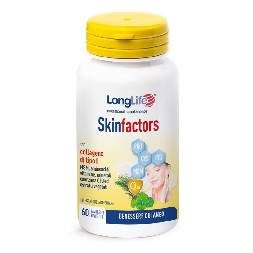 Skinfactors Longlife - 60 Tavolette per la Cura della Pelle