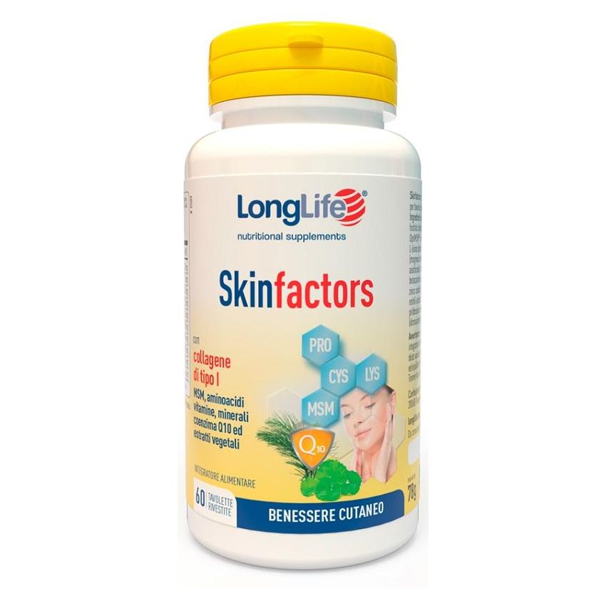 Skinfactors Longlife - 60 Tavolette per la Cura della Pelle