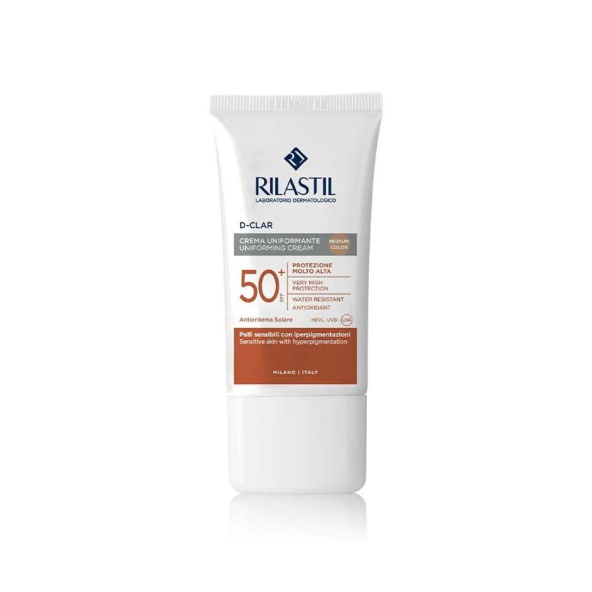 Rilastil D Clar Crema Uniformante Protettiva SPF 50 Colorata Medium 40ml