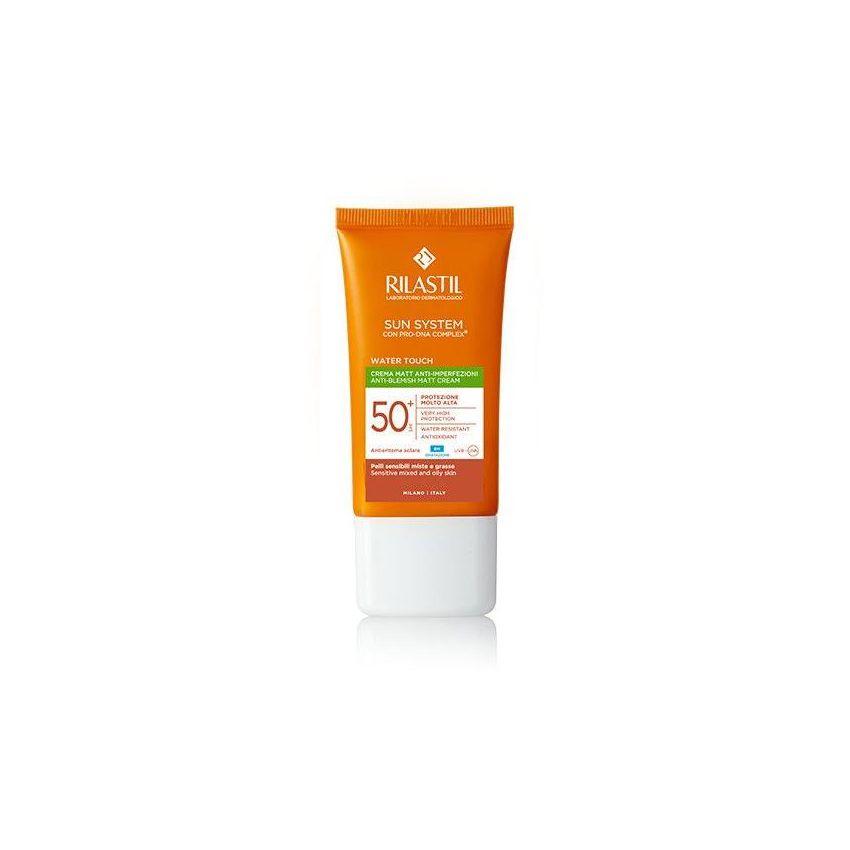 Rilastil Sun System Water Touch Crema Solare SPF 50 per Viso, 50ml
