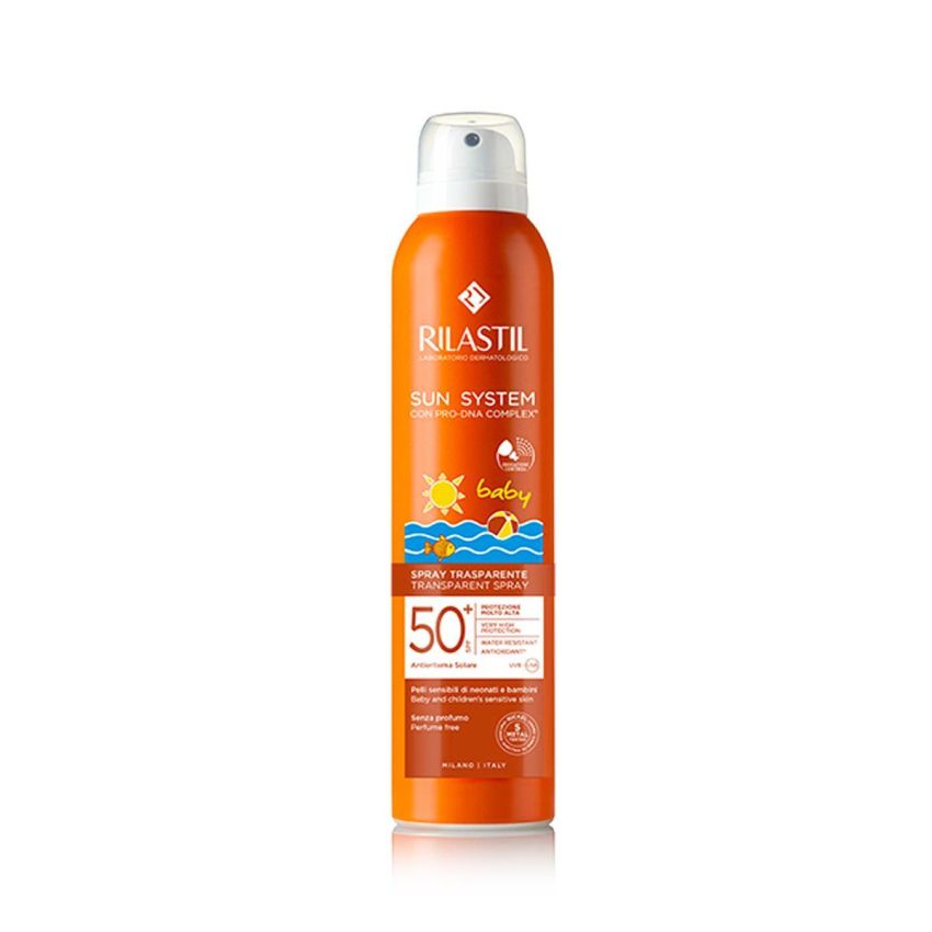 Spray Solare Trasparente Rilastil Sun System SPF 50 per Bambini - 200ml