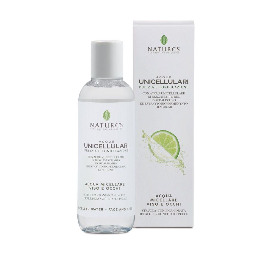 Nature's Acqua Micellare Unicellulare per Viso e Occhi, 200ml