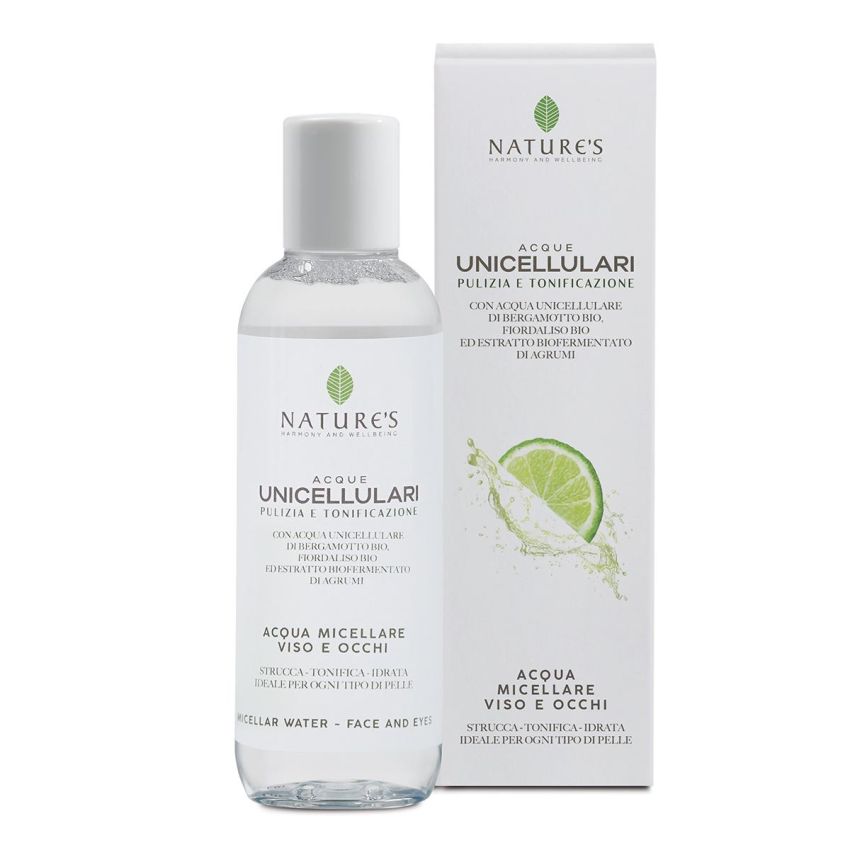 Nature's Acqua Micellare Unicellulare per Viso e Occhi, 200ml