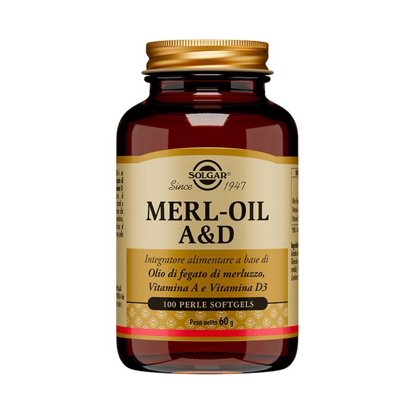 Solgar Olio di Merluzzo con Vitamine A&D - 100 Perle Softgel