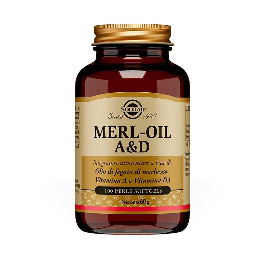 Solgar Olio di Merluzzo con Vitamine A&D - 100 Perle Softgel