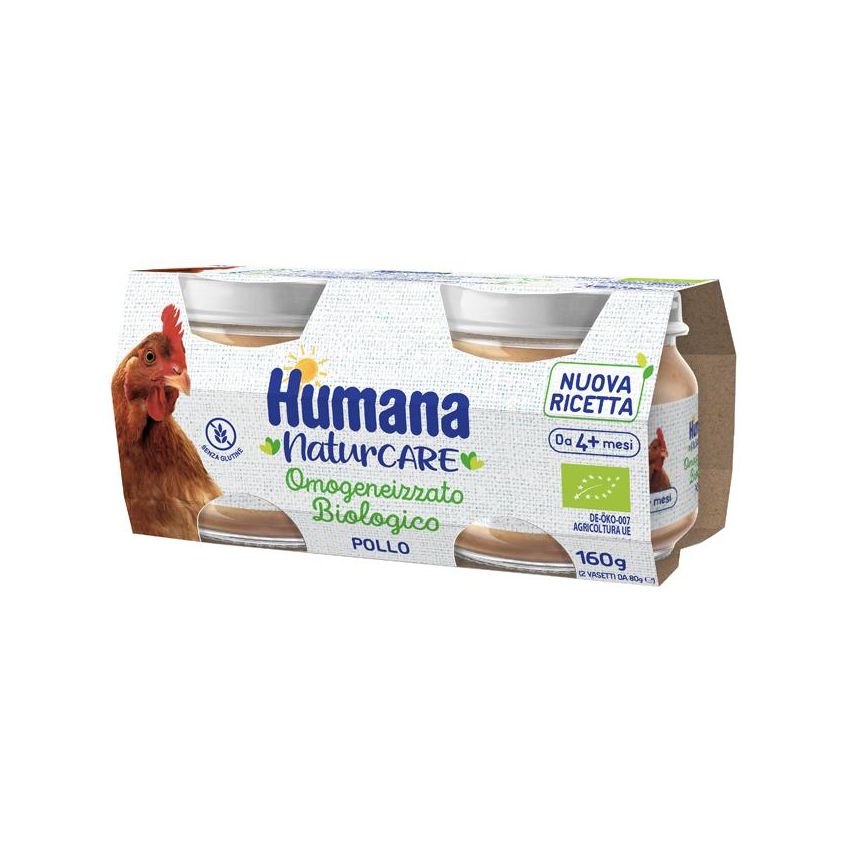 Humana Bio Pollo Omogeneizzato, Confezione Biologica da 2x80g