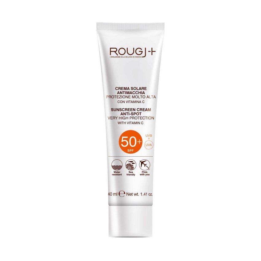 Rougj Antimacchia Crema Viso Solare con Vitamina C - 40ml, SPF 50+