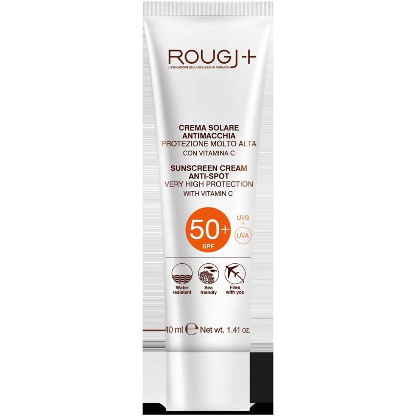 Rougj Antimacchia Crema Viso Solare con Vitamina C - 40ml, SPF 50+