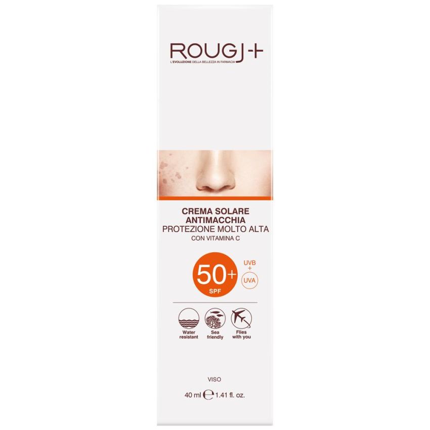 Rougj Antimacchia Crema Viso Solare con Vitamina C - 40ml, SPF 50+