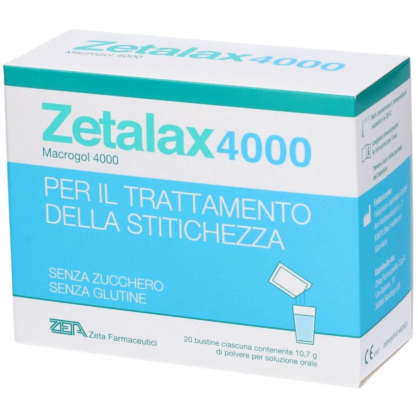 Zetalax 4000 - 20 Bustine per la Regolarità Intestinale